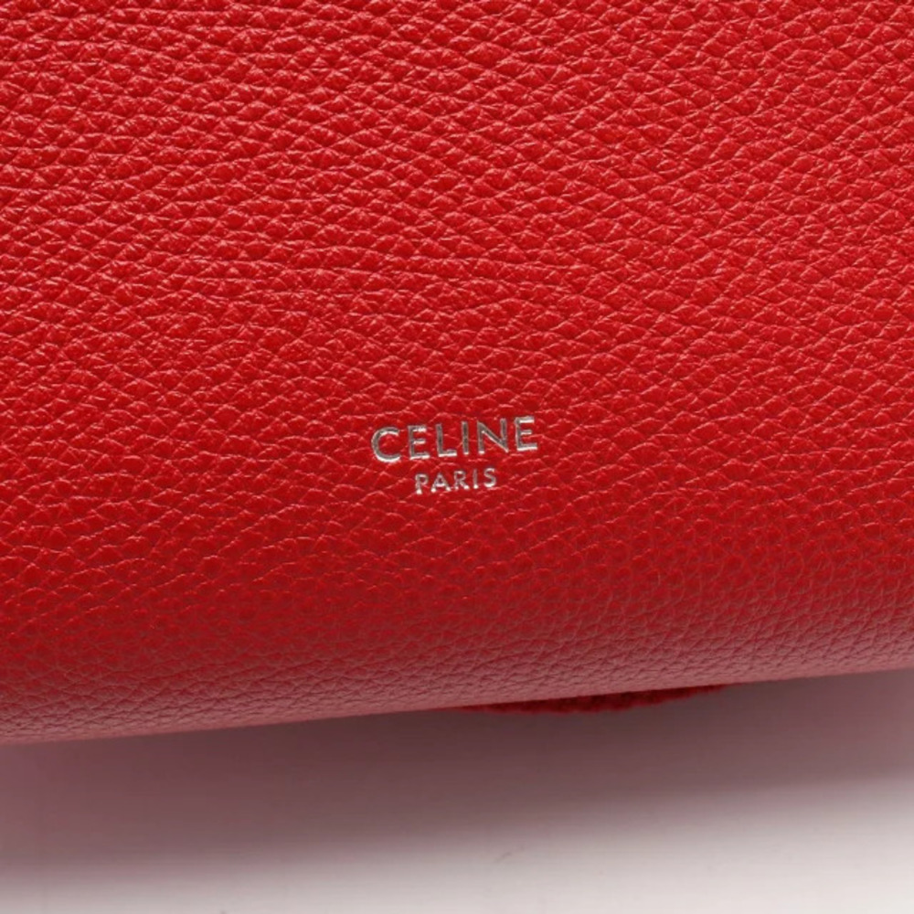 Celine Sangle Bucket Shoulder Bag Leather Red - Picture 4 of 6